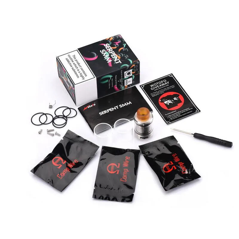 Оригинальный Wotofo в виде змеи SMM RTA 24 мм Диаметр 4 мл заправка верхней Rebuidable танк