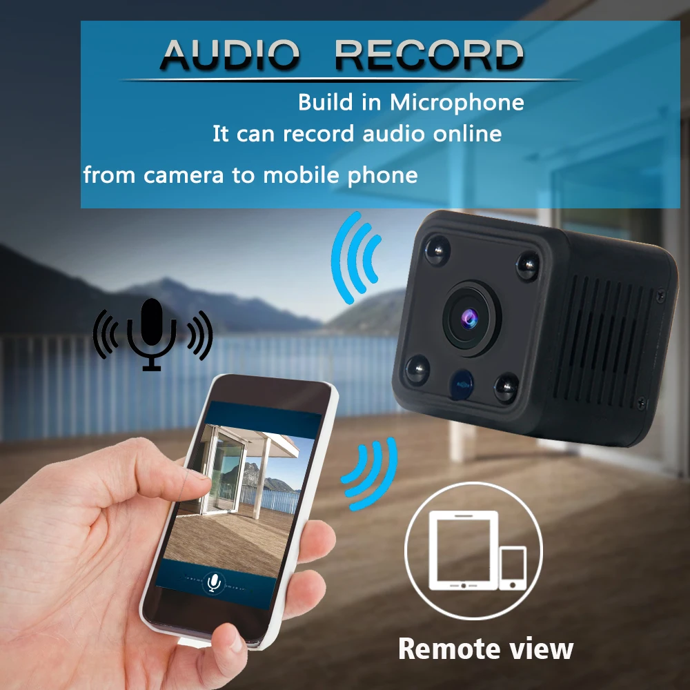AOUERTK батарея камера 720 P/1080 P Аудио запись SD слот для карты WiFi ночное видение видео IP