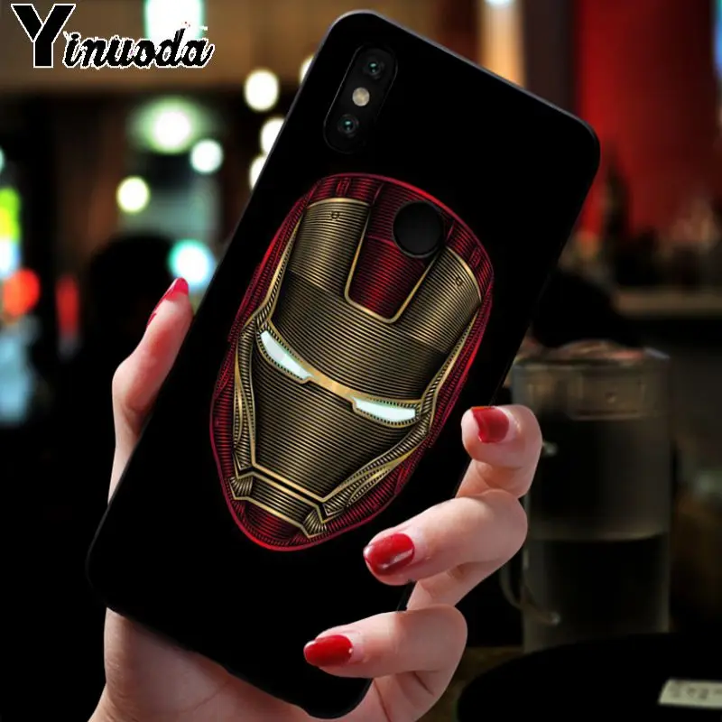 Милые Чехлы для телефона Yinuoda Tony Stark Marvel iron man для xiaomi redmi 7 5plus 6pro 6a 4x go note5 note7 note8pro mi8se 9se