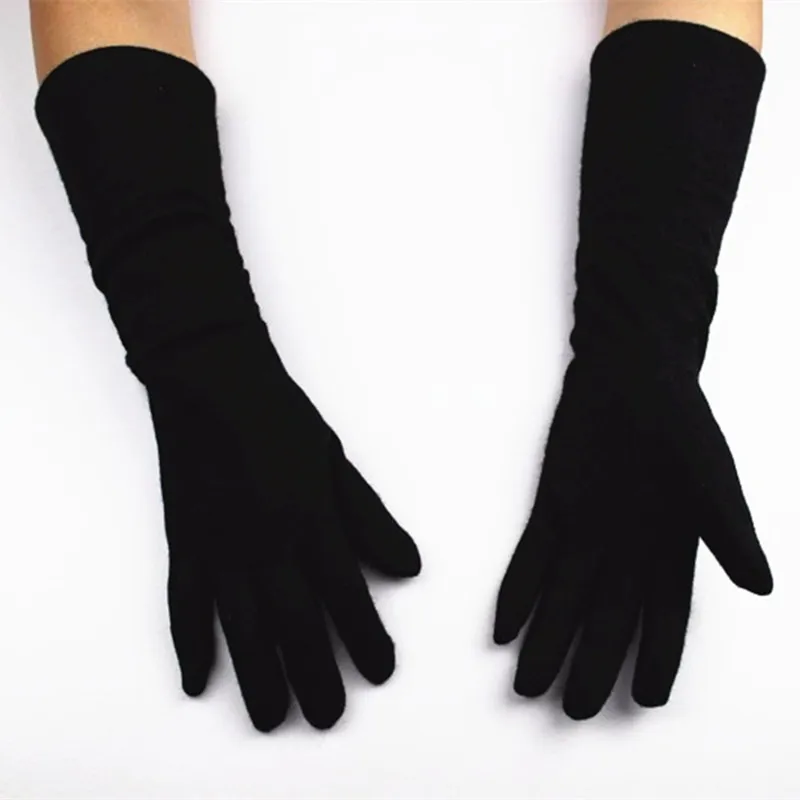 Guantes Mujer, ограниченное по времени предложение, женские перчатки, новые женские модели, удлиненные эластичные вязаные перчатки, модные длинные митенки, одноцветные