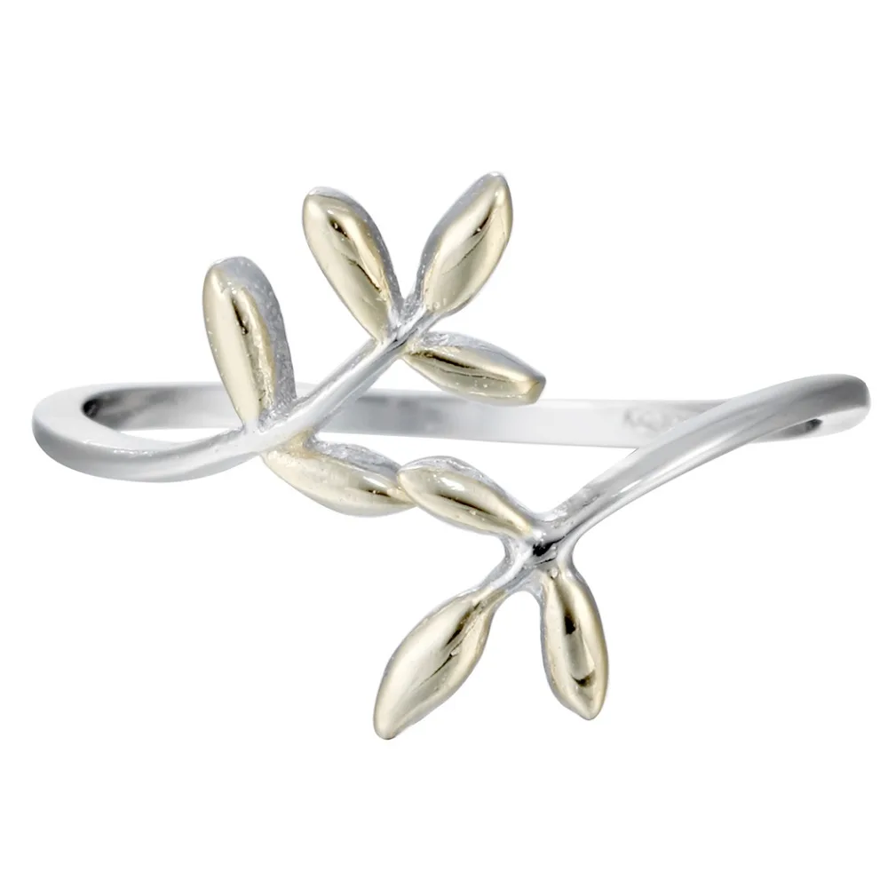 Женское кольцо на палец с двумя роскошными листьями совместимое Pan | Украшения и