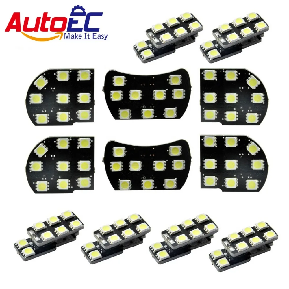 

AutoEC 12pcs/set 12V LED Dome Interior Dome Map Reading Light Mirror LED Lights Kit Package For Buick NEW Lacrosse #LDK45