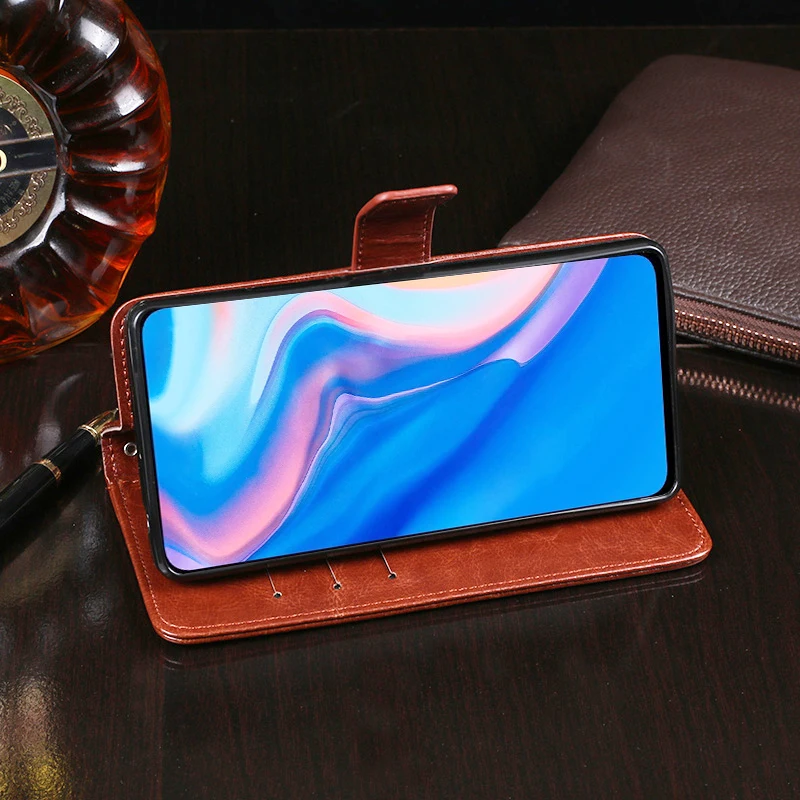 Чехол-книжка для Huawei P Smart Z кожаный в деловом стиле | Мобильные телефоны и