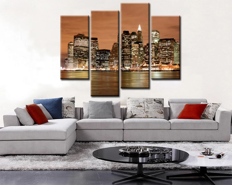 Noah Art Night City Cuadros Decoracion HD Современная Картина на холсте домашний декор Настенная