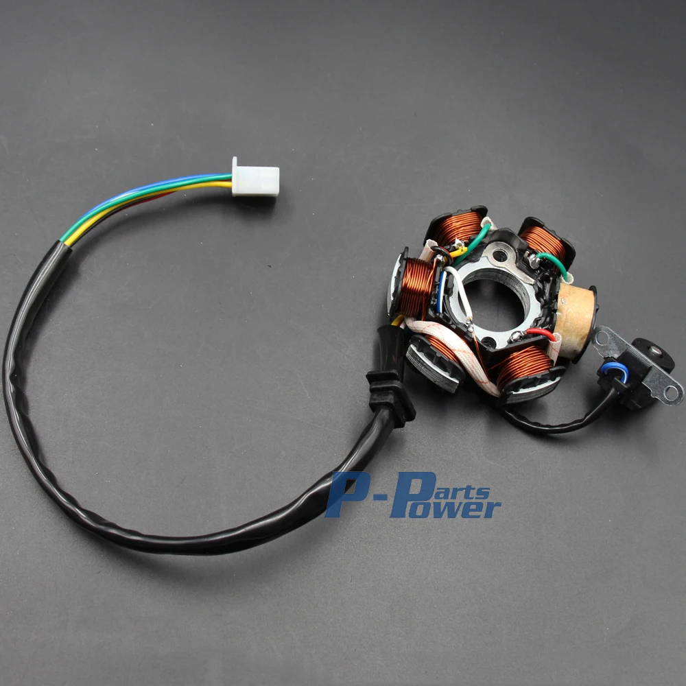 Магнитный статор 6 катушек GY6 125cc 150cc скутер вездеход питбайк картинг насадка ZNEN