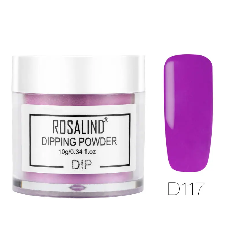 D117 ROSALIND, 10 мл, пудра для нейл-арта, 30 цветов, для ногтей, Гель-лак, лак для ногтей, замачиваемый блестками, для маникюра, хромированная пудра, N50RD - Цвет: D117