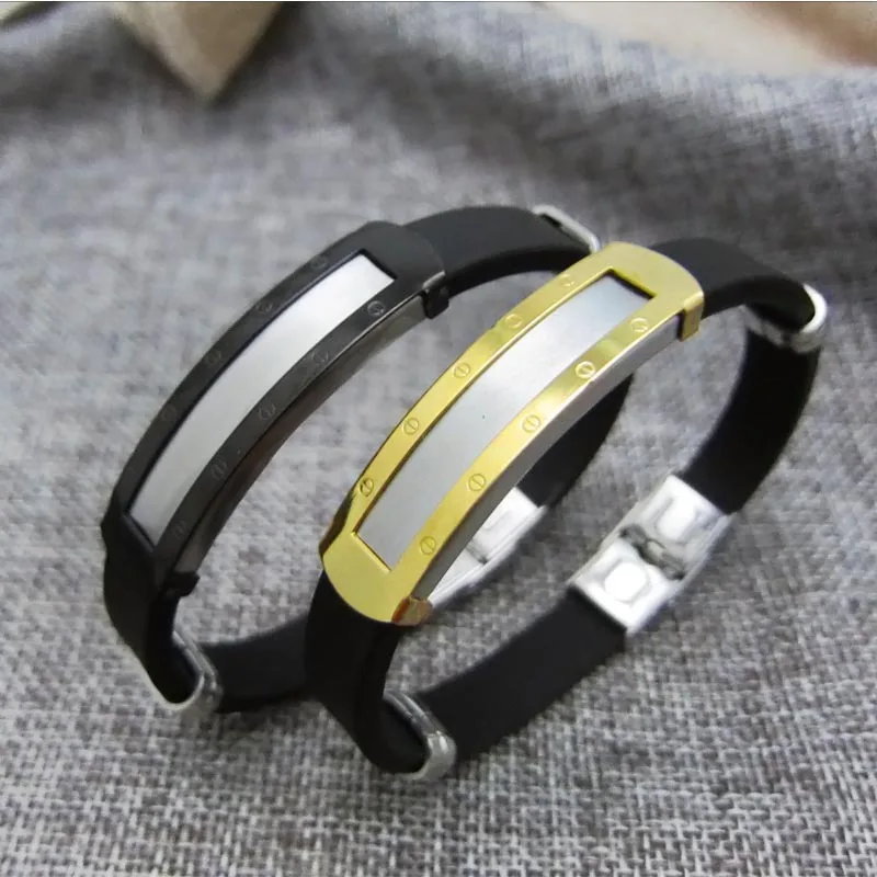 Силиконовый браслет Браслеты нержавеющей стали и браслеты Повседневное