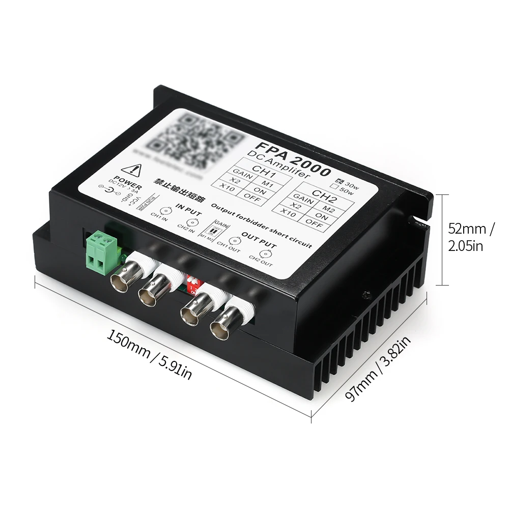 Двухканальный усилитель мощности 30 Вт Усилитель 2 сигналов постоянного тока для