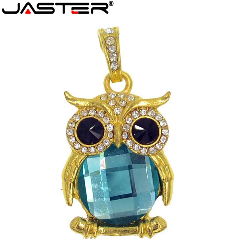 JASTER модные креативные Хрустальные Совы USB флэш-накопитель драгоценный накопитель карта памяти Флешка 4 ГБ 8 ГБ 16 ГБ 32 ГБ