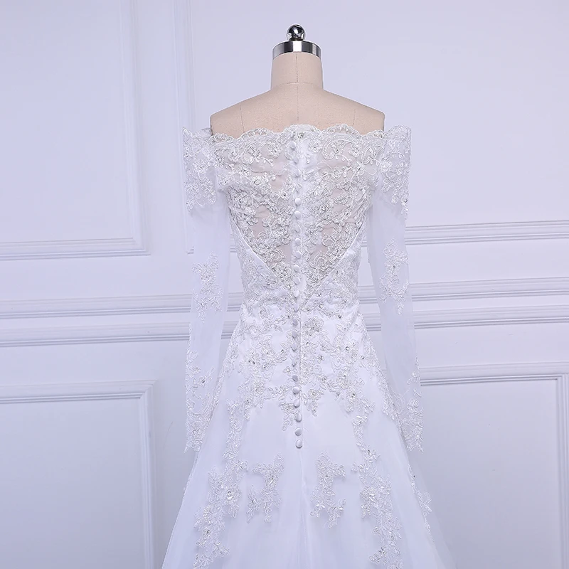 Женское Свадебное Платье Beauty-Emily белое кружевное ТРАПЕЦИЕВИДНОЕ ПЛАТЬЕ с вырезом