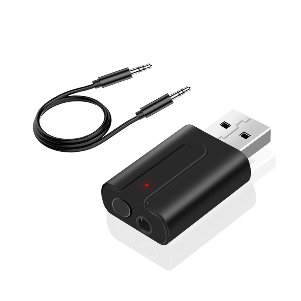 Red Kebidu беспроводной USB Bluetooth приемник передатчики 5,0 аудио музыка стерео адаптер ключ для ТВ ПК Bluetooth динамик наушники - Color: Red