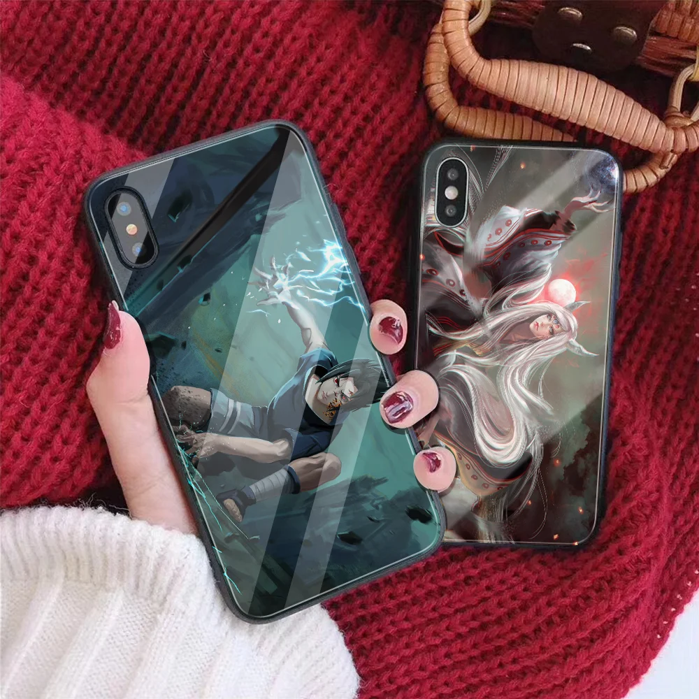 DIY чехол для телефона для iPhone 7 8 6 S Plus Капа закаленное стекло Наруто ниндзя Хокаге индивидуальная крышка телефона для iPhone X XR XS MAX