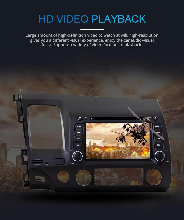 JDASTON Android 9,0 автомобильный dvd-плеер для HONDA CIVIC 2 Din Автомобильный радио мультимедиа gps навигация Авто аудио стерео wifi 8 ядер 4+ 64
