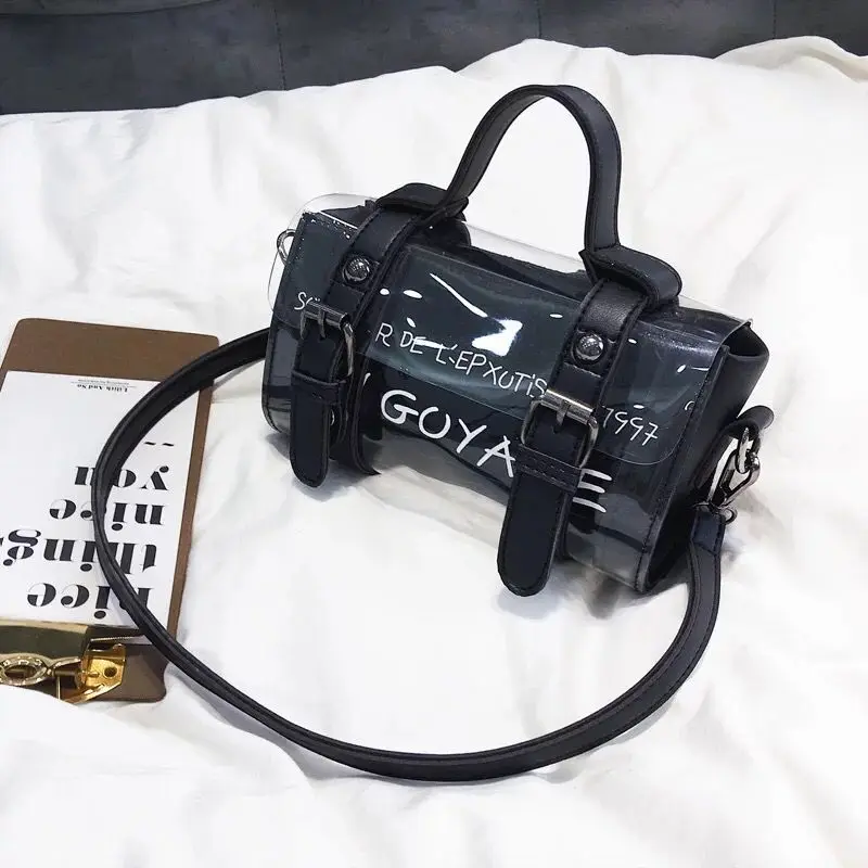 Британская модная прозрачная женская сумка 2018 летняя новая Портативная Boston с