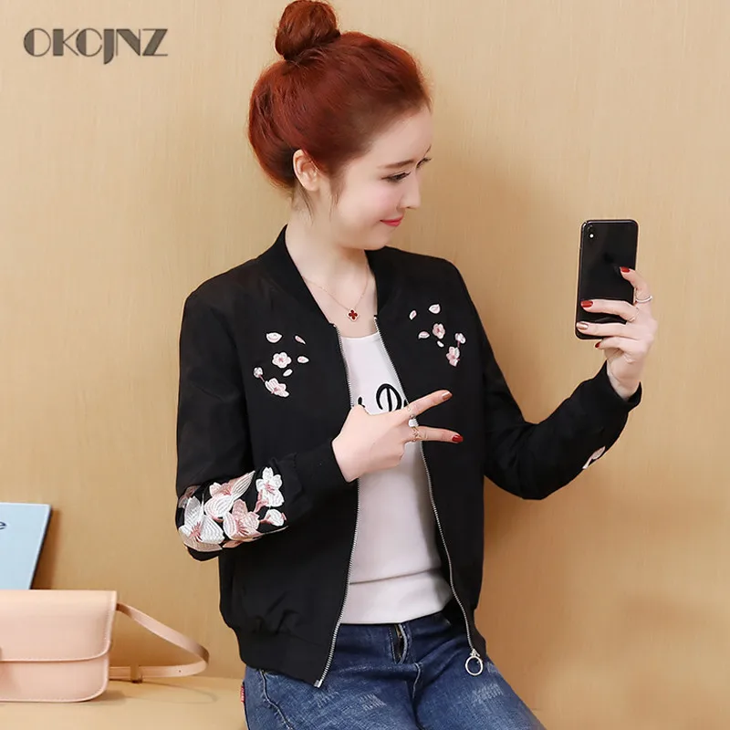 Женская куртка в стиле Харадзюку Повседневная Свободная с воротником стойкой и