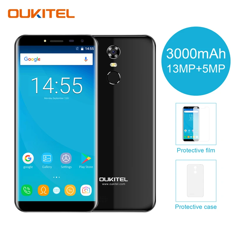 Oukitel C8 5 &quot18:9 дисплей Бесконечность Android 7 0 смартфон MTK6580A четырехъядерный 2 Гб ОЗУ