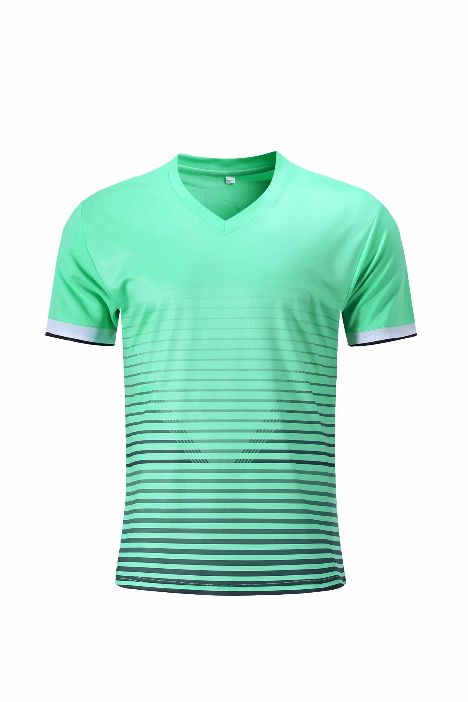8053 green Спортивная футболка для футбола для мужчин и женщин, футболки для фитнеса и бега, быстросохнущая футболка для занятий спортом на открытом воздухе, тренировочная футболка для футбола, спортивная одежда для бега - Color: 8053 green