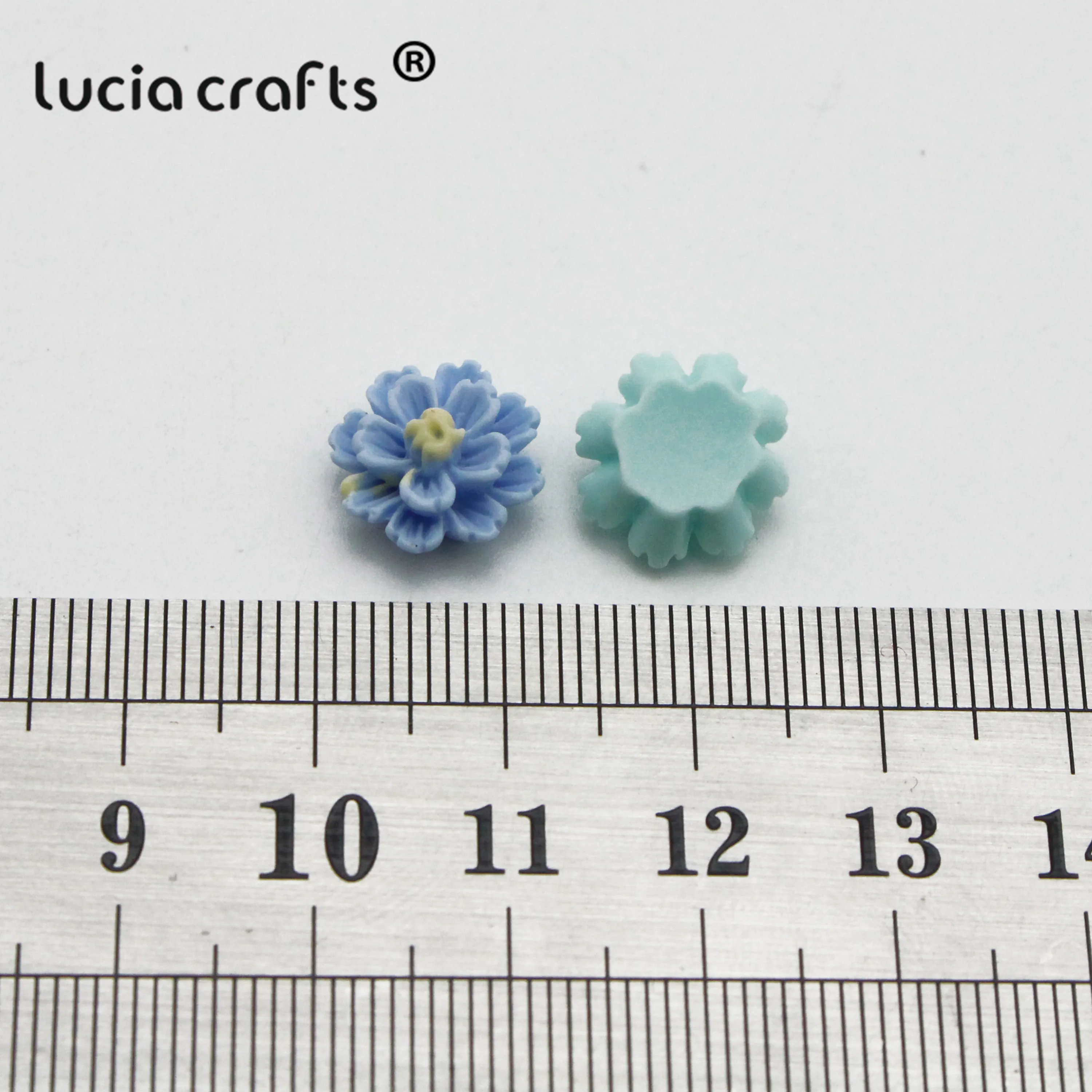 Lucia crafts 50 шт./лот 12 мм многоразовые полимерные цветы с плоской задней стороной DIY