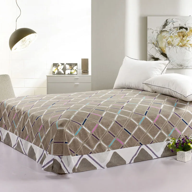 1 шт. простыня из натурального хлопка с геометрическим рисунком|fitted sheet king|matress