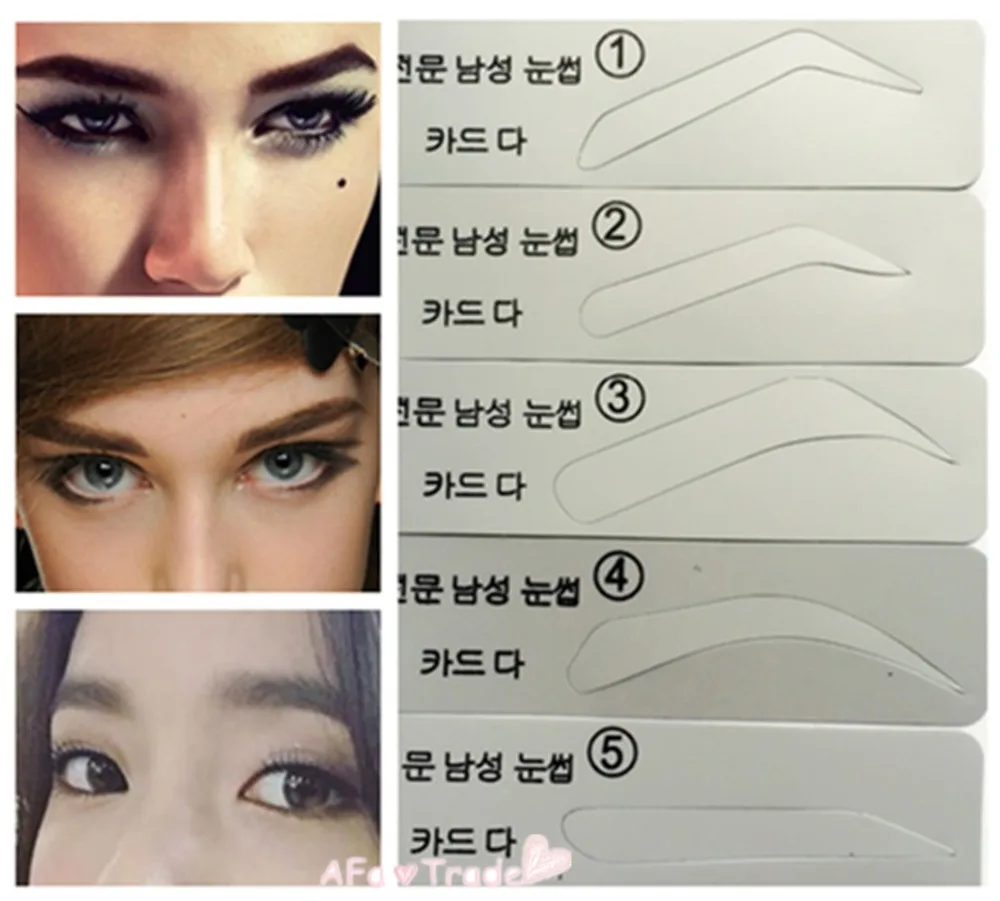 5 шт. трафареты для бровей типов трафаретов мужчин шаблон инструменты макияжа