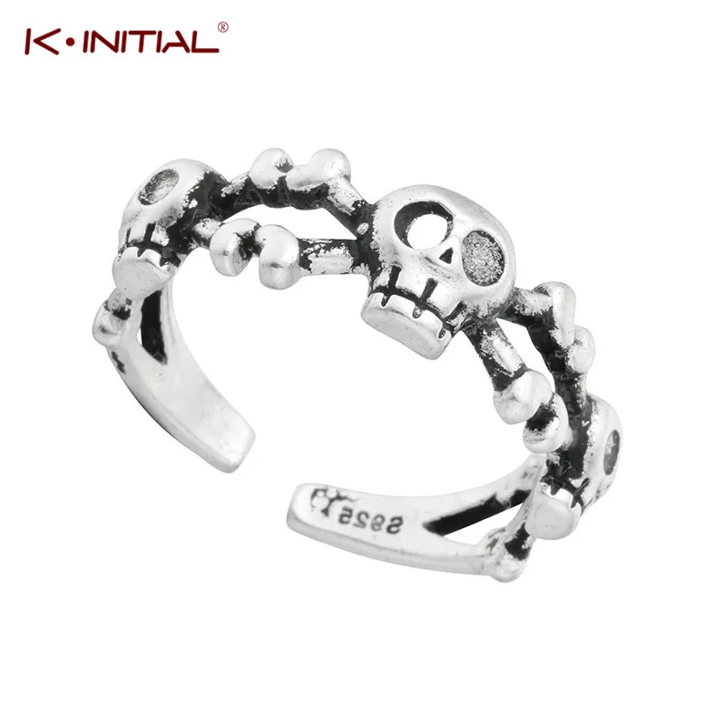 Мужское кольцо с черепами Kinitial Винтажное в стиле стимпанк ювелирное изделие хип