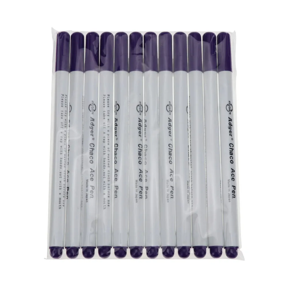 Purple 6 шт. Швейные аксессуары пэчворк DIY рукоделие воды стирающиеся Ручки Маркеры для ткани растворимый крестиком меловой инструмент карандаш - Цвет: Purple