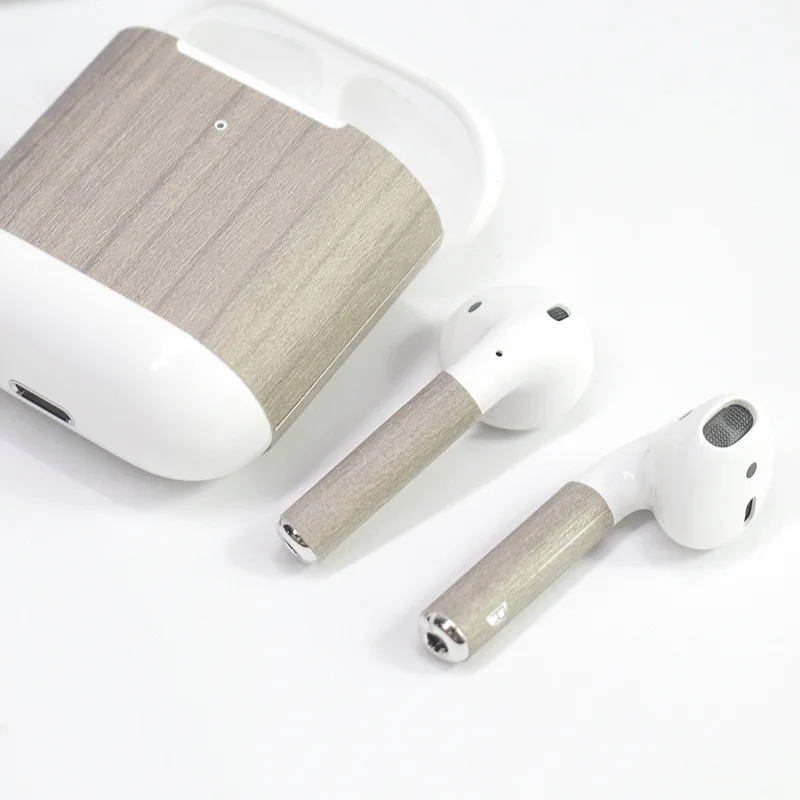 NOTOW для Airpods 2 Беспроводная bluetooth-гарнитура 3D роскошная деревянная Наклейка защитная пленка для Airpods 1/2 проводная