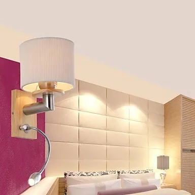 Oak Modern LED Wall Lamp Lights Fixtures Reading Bedroom Home Lighting Wooden Light Sconce 220v | Лампы и освещение