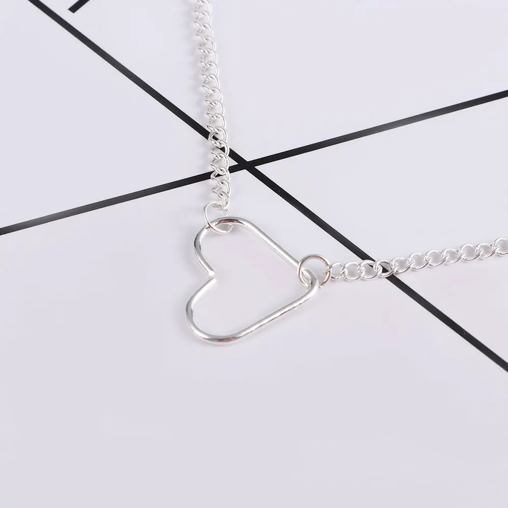 Модное открытое простое ювелирное изделие ожерелье чокер в форме сердца с