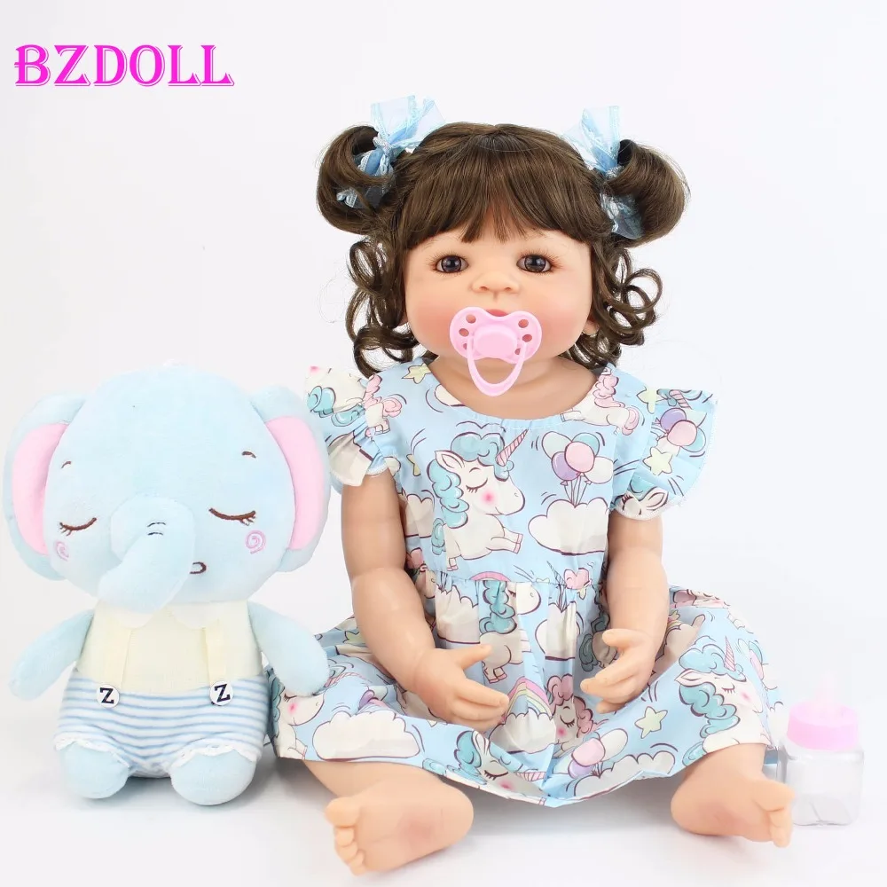 55 см полностью силиконовая виниловая кукла-реборн Bebe игрушка для девочки Bonecas Новорожденные принцесса Младенцы Купание игрушка прекрасный подарок на день рождения
