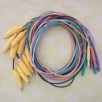 20pcs din 1 5mm female plug eeg clip electrode cable for sleep brain eeg1 5m multicolor cable
