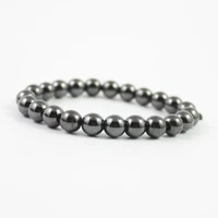hot sale magnetic 8 mm hematite round beads bracelet wholesale price and hb1003