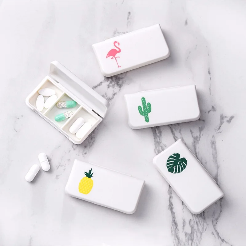 Портативный pill box PP материал прозрачный уплотнение Медицина Витамин коробка для