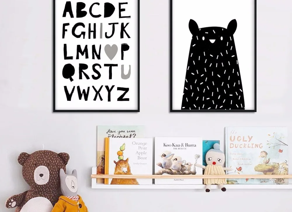 Dream Big Kawaii мультфильм слон настенное Искусство Холст Плакаты принты картина для