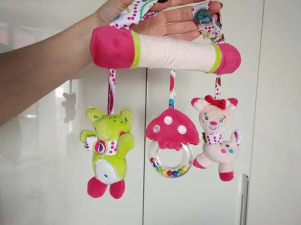 Милые детские игрушки, детская кроватка с животными/машинка/кровать, погремушки, игрушки для детского сиденья, аксессуары для животных, детская Мобильная коляска, игрушки, плюшевая игрушка