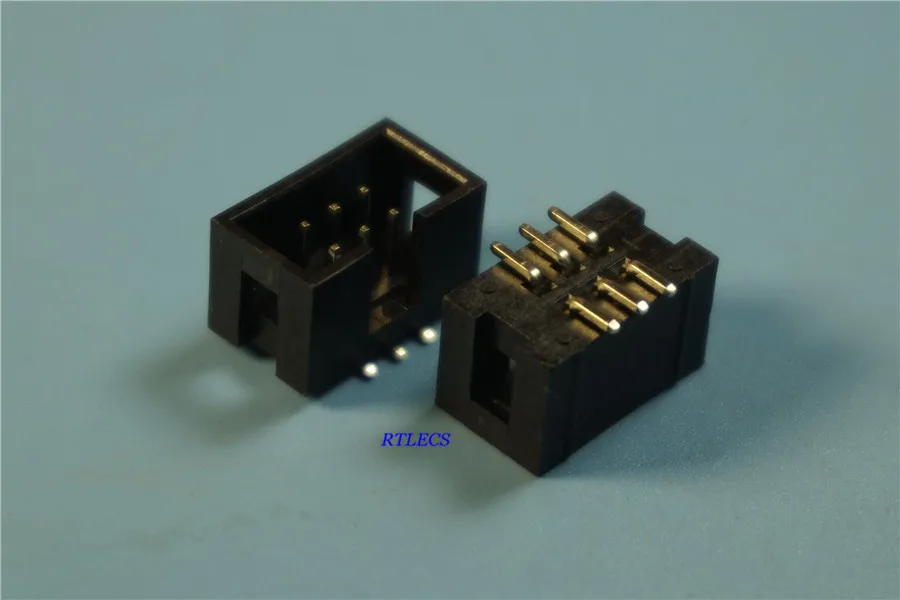 10 шт. SMT 2 54 мм 2x3 штырька 6 P Корпусная коробка штырьковый разъем штыри для IDC прямой