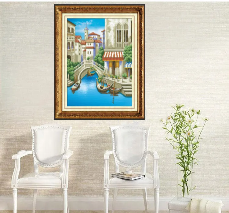 Новое! горный хрусталь мозаика home decor подарок 5d diy алмаз живопись небольшой город