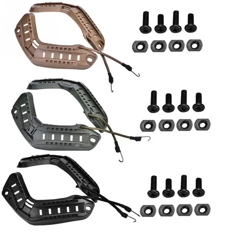 

1 Pair Tactic Military Combat Helmet Side Rails Hunting Fast Helmet Guide Rail with Lanyard Mounting Screws Accessories