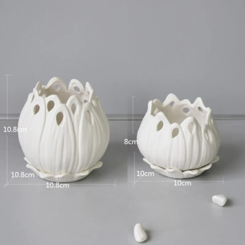 Керамическая мозаика ручной работы с изображением пейзажа белых лепестков