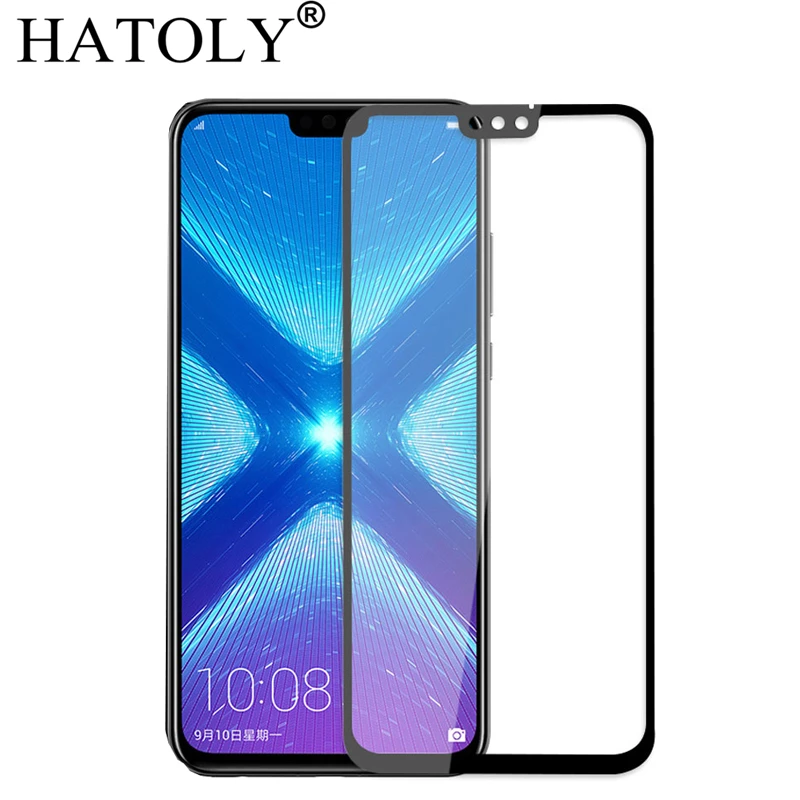 Закаленное стекло для huawei Honor 8X 1 шт. защитная пленка экрана полное покрытие 3D с