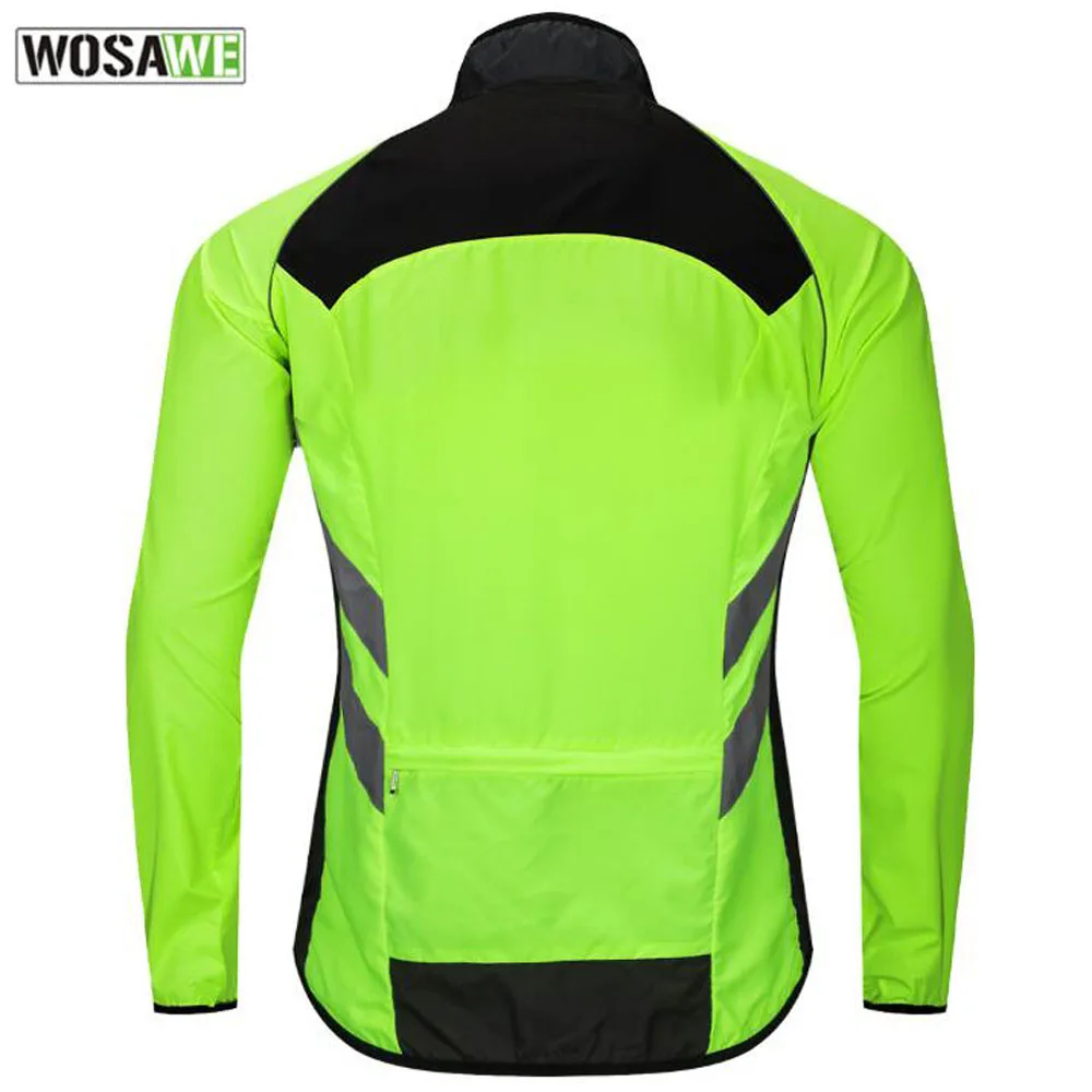 Мужская Светоотражающая Водонепроницаемая ветровка с длинным рукавом легкая