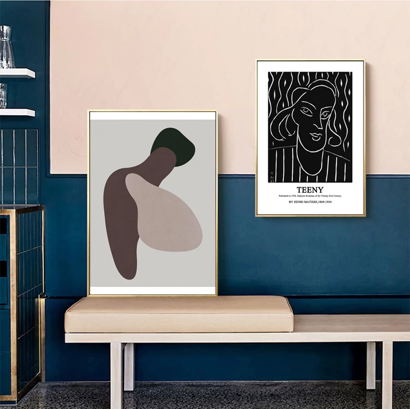 Абстрактная Геометрическая линия в скандинавском стиле настенные