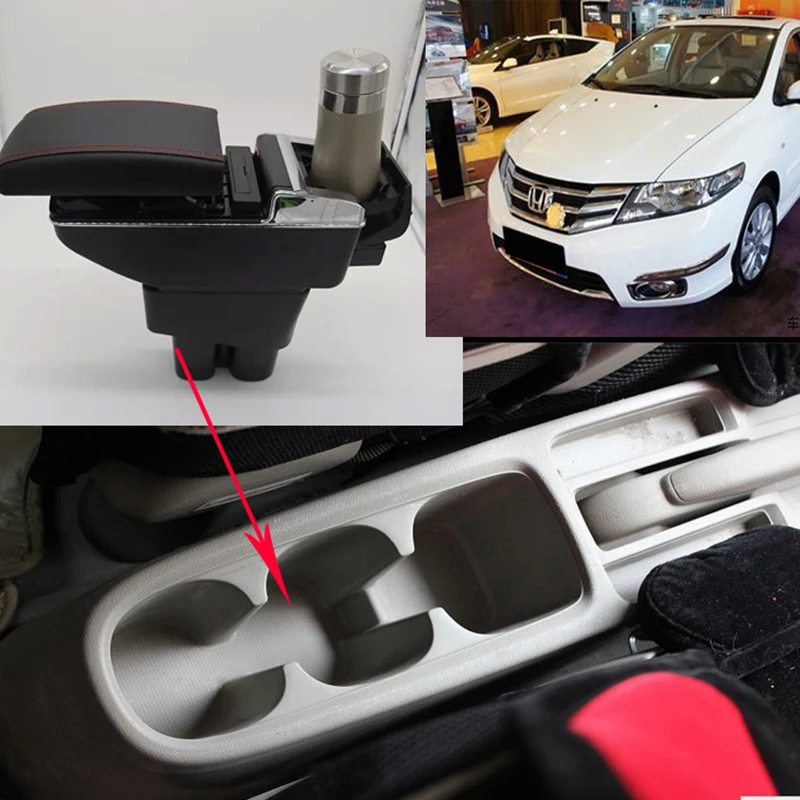 Автомобильный подлокотник lsrtw2017 центральный ящик для хранения honda city Ballade 2007 2008 2009
