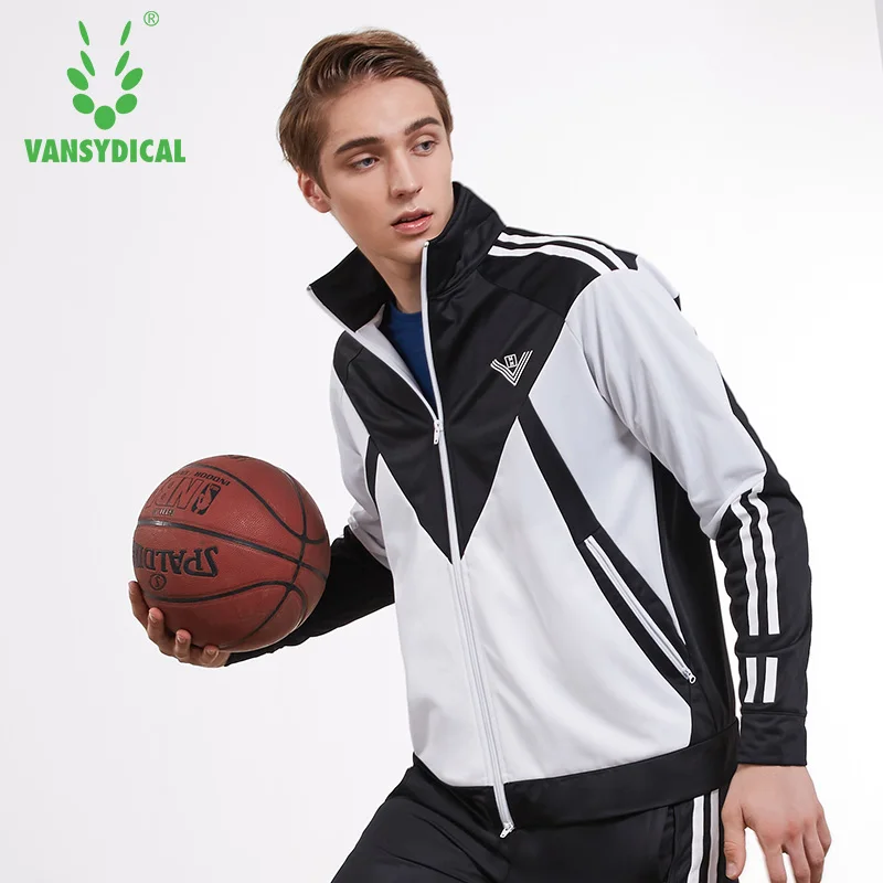 Vansydical спортивные куртки осень зима мужские беговые с длинным рукавом на молнии ветрозащитная спортивная одежда уличные топы для фитнес-тренировки