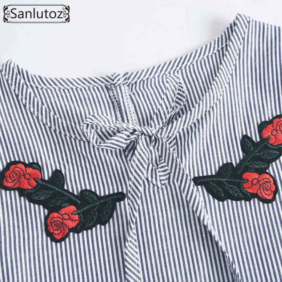 Sanlutoz Flower Girl Dress Short Sleeve Cotton Kids Clothes for Girls Summer 2018 Children Birthday Party Princess | Детская одежда и