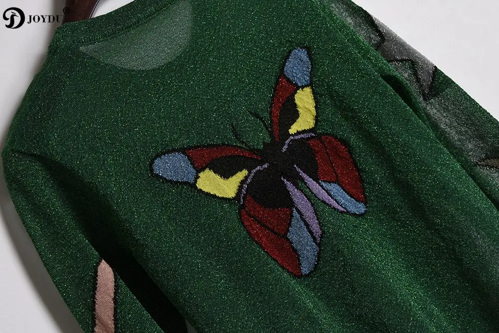JOYDU Sweater Women 2018 New Fashion Design Ladybug Butterfly Jacquard Jumpers Casual Knitted Sweaters Tops Pullover pull | Женская