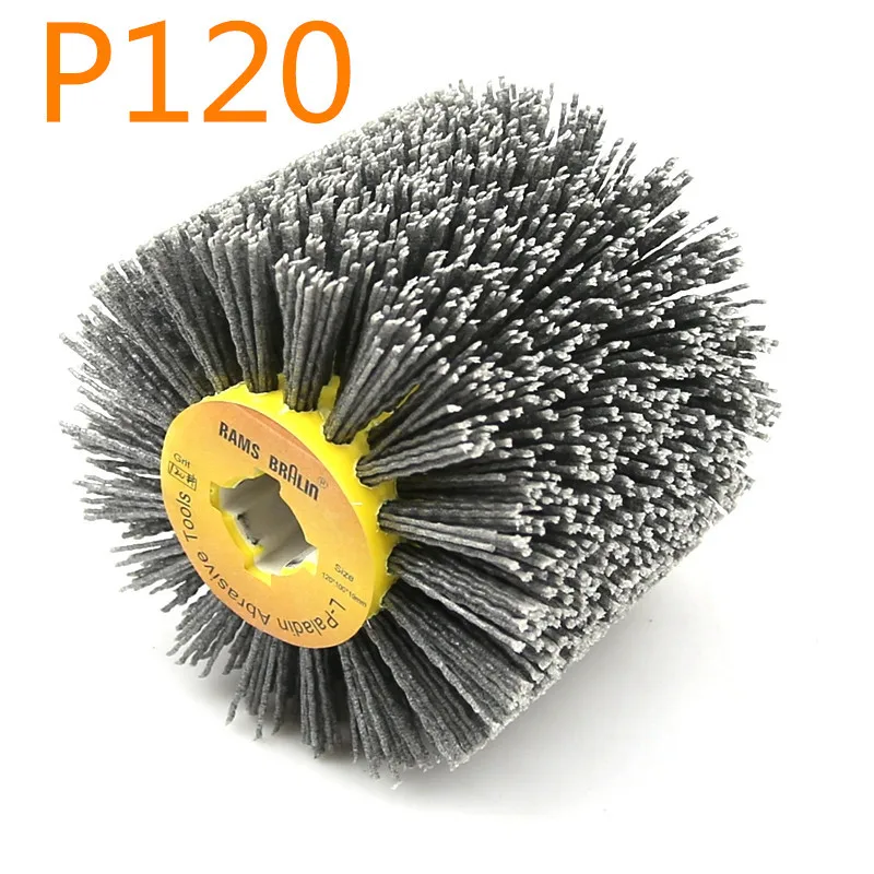 1PCS120/100/19 мм нейлоновый шлифовальный круг роликовая шлифовальная насадка для полировки деревообрабатывающий электрический шлифовальный станок для обработки металла
