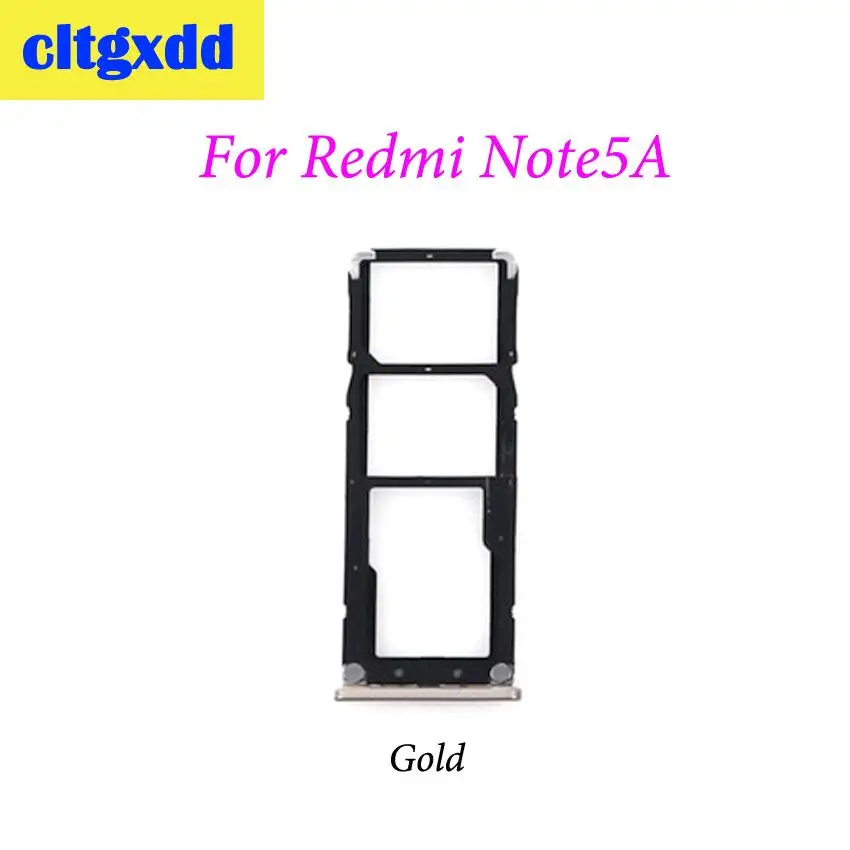 For Note 5A Gold Cltgxdd сим-карты слот, разъем для лотка держатель для Xiaomi Redmi Note 5 5A Адаптеры для sim-карт телефон запасные Запчасти - Цвет: For Note 5A Gold