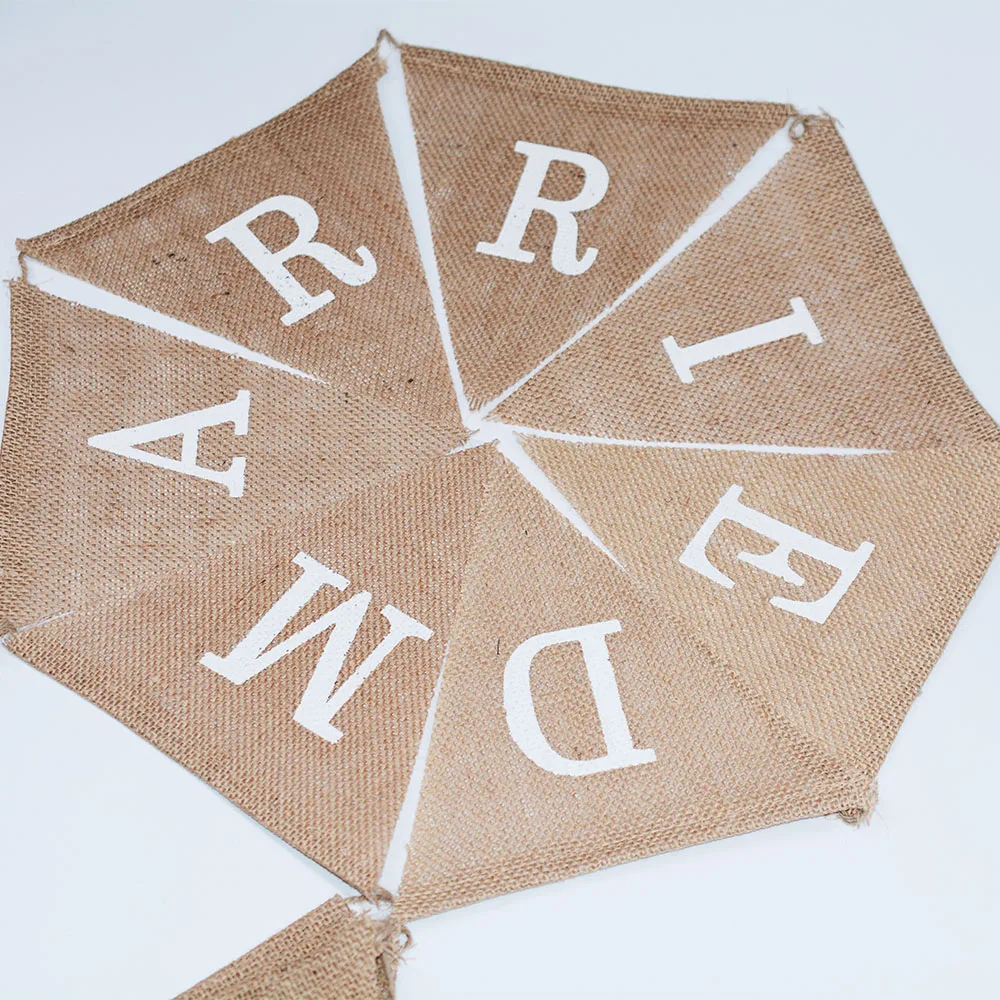 3 м подвесная льняная джутовая веревка баннеры из мешковины для свадьбы юбилея