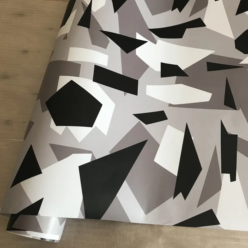 10/20 Вт, 30 Вт, 40/50 см x 152 см/много черный/белый цвет Camo виниловой пленки Arctic камуфляж виниловая пленка для оклеивания автомобилей, Обёрточная бумага воздушных пузырьков снег Обёрточная бумага s - Название цвета: No 1